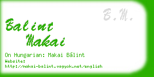 balint makai business card